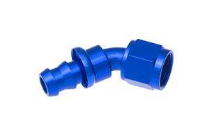 Red Horse Products - -04 45 degree AN/JIC hose end push lock - blue