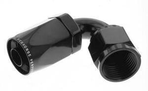 Red Horse Products - -08 120 degree female aluminum hose end - black