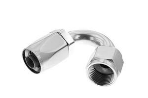 Red Horse Products - -04 150 deg female aluminum hose end - non-swivel - clear
