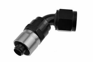 Red Horse Products - -06 AN 60 Degree Crimp Style Hose End - Black