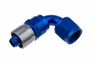 Red Horse Products - -06 AN 90 Degree Crimp Style Hose End - Blue