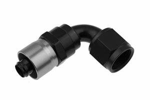 Red Horse Products - -06 AN 90 Degree Crimp Style Hose End - Black