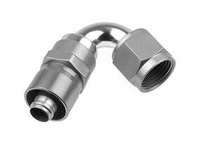 Red Horse Products - -06 AN 120 Degree Crimp Style Hose End - Clear
