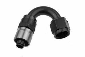 Red Horse Products - -06 AN 150 Degree Crimp Style Hose End - Black