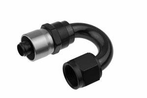 Red Horse Products - -06 AN 180 Degree Crimp Style Hose End - Black