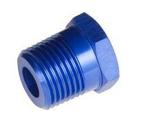 Red Horse Products - -04 (1/4") NPT male to -02 (1/8") NPT female reducer - blue