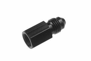 Red Horse Products - -04 AN male to 1/8 NPT female straight gauge adapter - black