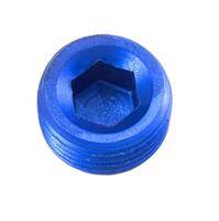 Red Horse Products - -12 (3/4") NPT hex head pipe plug - blue