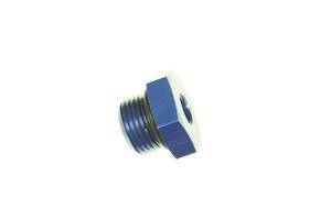 Red Horse Products - -06 ORB port plug with 1/8" NPT female - blue