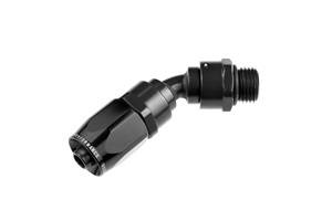 Red Horse Products - 12 AN 45 degree hose end with -12 ORB male end- black
