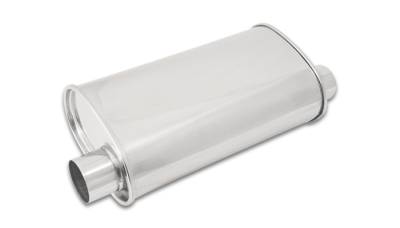 Vibrant Performance - Vibrant Performance - 1129 - STREETPOWER Oval Muffler, 2.5 in. inlet/outlet (Offset-Offset Same Side)