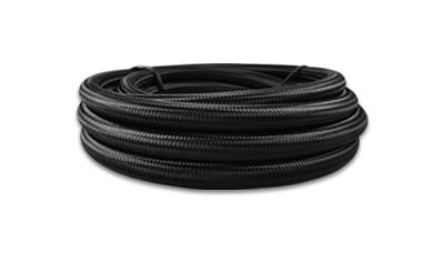 Vibrant Performance - 150ft Roll of Black Nylon Braided Flex Hose; AN Size: -6; Hose ID: 0.34"