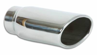 Vibrant Performance - Vibrant Performance - 1406 - 4.5 in. x 3 in. Oval Stainless Steel Tip (Single Wall, Angle Cut)