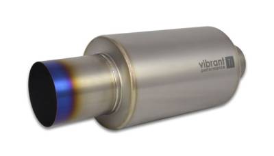 Vibrant Performance - Vibrant Performance - 17560 - Muffler with Straight Cut Burnt Tip, 2.50 in. Inlet