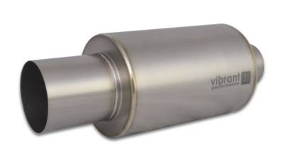 Vibrant Performance - Vibrant Performance - 17561 - Muffler with Straight Cut Natural Tip, 2.50 in. Inlet