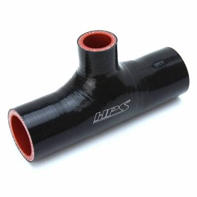 HPS Silicone Hose - HPS 1-5/8" ID , 1" ID branch Black Silicone Coupler Coolant T Hose Tee Adapter
