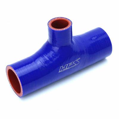 HPS Silicone Hose - HPS 1-5/8" ID , 1" ID branch Blue Silicone Coupler Coolant T Hose Tee Adapter