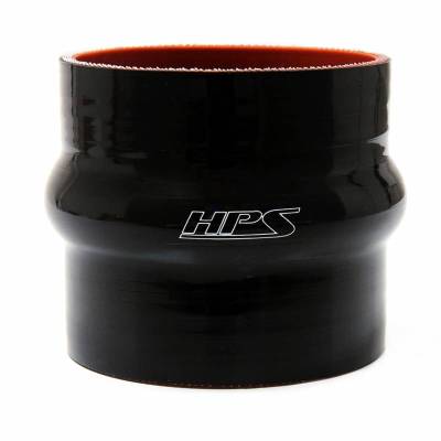 HPS Silicone Hose - HPS 3" ID , 6" Long High Temp 4-ply Reinforced Silicone Hump Coupler Hose Black (76mm ID , 152mm Length)