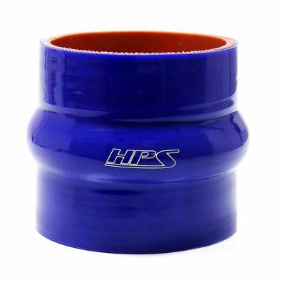HPS Silicone Hose - HPS 3" ID , 6" Long High Temp 4-ply Reinforced Silicone Hump Coupler Hose Blue (76mm ID , 152mm Length)