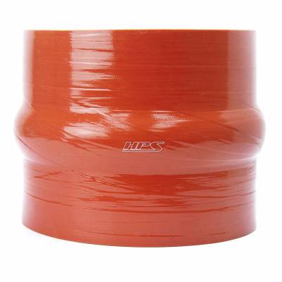 HPS Silicone Hose - HPS 5" ID , 4" Long High Temp 4-ply Aramid Reinforced Silicone Hump Coupler Hose Orange (127mm ID , 102mm Length)