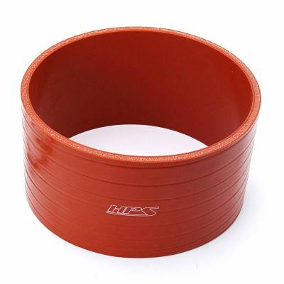 HPS Silicone Hose - HPS 5" ID , 4" Long High Temp 4-ply Aramid Reinforced Silicone Straight Coupler Hose Orange (127mm ID , 102mm Length)