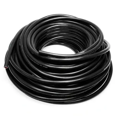 HPS Silicone Hose - HPS 5/16" ID Black high temp reinforced silicone heater hose 10 feet roll, Max Working Pressure 85 psi, Max Temperature Rating: 350F, Bend Radius: 1-1/4"