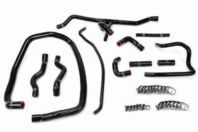 HPS Silicone Hose - HPS Black Reinforced Silicone Heater Hose Kit Coolant for BMW 96-99 E36 M3 Left Hand Drive