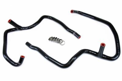 HPS Silicone Hose - HPS Black Reinforced Silicone Heater Hose Kit Coolant for Jeep 06-10 Commander 5.7L V8 with Rear A/C