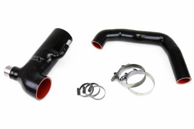 HPS Silicone Hose - HPS Black Reinforced Silicone Post MAF Air Intake Hose + Sound Tube 2pc Kit for Subaru 13-16 BRZ