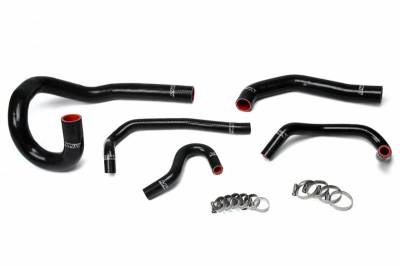 HPS Silicone Hose - HPS Black Reinforced Silicone Radiator + Heater Hose Kit Coolant for Toyota 86-92 Supra MK3 Turbo & NA 7MGE / 7MGTE Left Hand Drive