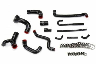 HPS Silicone Hose - HPS Black Reinforced Silicone Radiator and Heater Hose Kit Coolant for BMW 88-91 E30 M3 Left Hand Drive