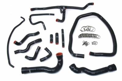HPS Silicone Hose - HPS Black Reinforced Silicone Radiator and Heater Hose Kit Coolant for BMW 96-99 E36 M3 Left Hand Drive