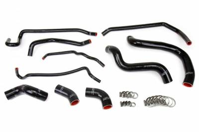 HPS Silicone Hose - HPS Black Reinforced Silicone Radiator and Heater Hose Kit Coolant for Ford 11-14 Mustang GT 5.0L V8 & Boss 302
