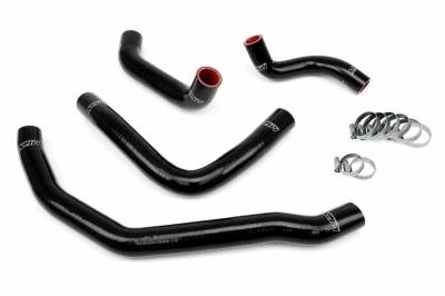 HPS Silicone Hose - HPS Black Reinforced Silicone Radiator Coolant Hose Kit (4pc set) for rear engine for Toyota 90-99 MR2 3SGTE Turbo