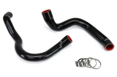 HPS Silicone Hose - HPS Black Reinforced Silicone Radiator Hose Kit Coolant for Jeep 91-01 Cherokee XJ 4.0L