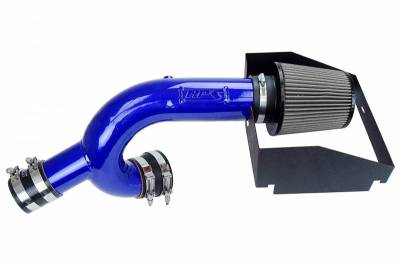 HPS Silicone Hose - HPS Blue Cold Air Intake Kit with Heat Shield for 15-18 Ford F150 2.7L Ecoboost Turbo