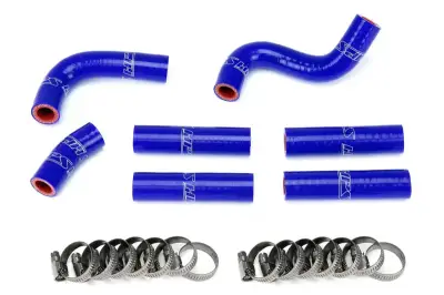 HPS Silicone Hose - HPS Blue Reinforced Silicone Complete Pesky Heater Hose Kit 1FZ-FE for Toyota 92-97 Land Cruiser FJ80 4.5L I6 without rear heater