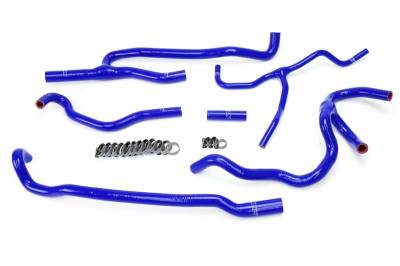HPS Silicone Hose - HPS Blue Reinforced Silicone Heater Hose Kit Coolant for Chevy 16-17 Camaro SS Coupe 6.2L V8