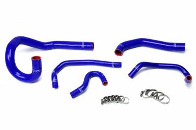 HPS Silicone Hose - HPS Blue Reinforced Silicone Radiator + Heater Hose Kit Coolant for Toyota 86-92 Supra MK3 Turbo & NA 7MGE / 7MGTE Left Hand Drive