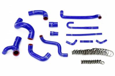 HPS Silicone Hose - HPS Blue Reinforced Silicone Radiator and Heater Hose Kit Coolant for BMW 88-91 E30 M3 Left Hand Drive