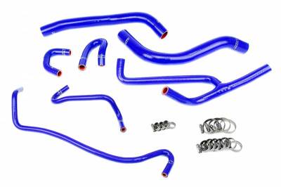 HPS Silicone Hose - HPS Blue Reinforced Silicone Radiator and Heater Hose Kit Coolant for Ford 2015-2017 Mustang 3.7L V6