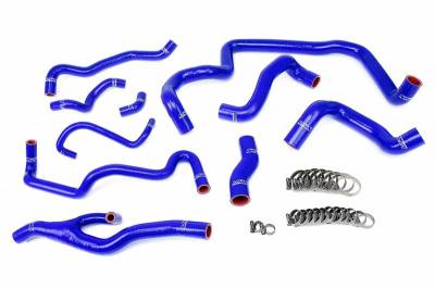 HPS Silicone Hose - HPS Blue Reinforced Silicone Radiator and Heater Hose Kit Coolant for Mini 07-11 Cooper S R56 1.6L Turbo Automatic Trans