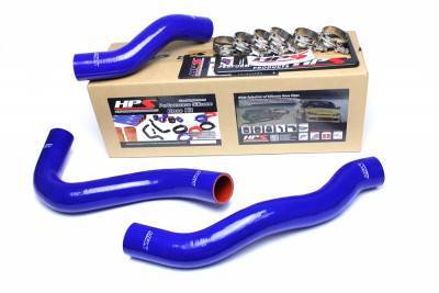 HPS Silicone Hose - HPS Blue Reinforced Silicone Radiator Hose Kit Coolant for Ford 08-10 F450 Superduty Powerstroke 6.4L Diesel