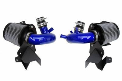 HPS Silicone Hose - HPS Cold Air Intake Kit 19-21 Genesis G70 3.3L V6 Twin Turbo, Includes Heat Shield, Blue