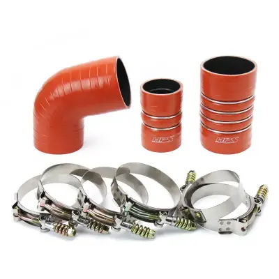 HPS Silicone Hose - HPS High Temp Aramid Reinforced Silicone Intercooler Hose Boots Kit for Chevy 2006-2010 Silverado 2500 6.6L Duramax Diesel