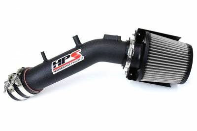 HPS Silicone Hose - HPS Performance Cold Air Intake Kit 03-07 Honda Accord 2.4L with MAF Sensor SULEV, Includes Heat Shield, Black