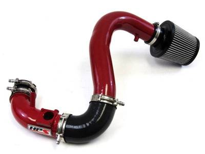 HPS Silicone Hose - HPS Performance Cold Air Intake Kit 07-13 Mazda Mazdaspeed 3 2.3L Turbo, Converts to Shortram, Red