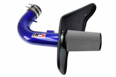 HPS Silicone Hose - HPS Performance Cold Air Intake Kit 10-15 Chevy Camaro SS 6.2L V8, Includes Heat Shield, Blue