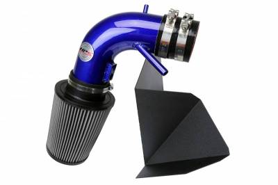 HPS Silicone Hose - HPS Performance Cold Air Intake Kit 13-15 Hyundai Genesis Coupe 3.8L V6, Includes Heat Shield, Blue