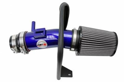 HPS Silicone Hose - HPS Performance Cold Air Intake Kit 13-17 Honda Accord 3.5L V6, Includes Heat Shield, Blue